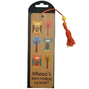 2009 Owls Bookmark Ruler Tassel & Beads Whoo Reading Peter Pauper #3261 Hatchard